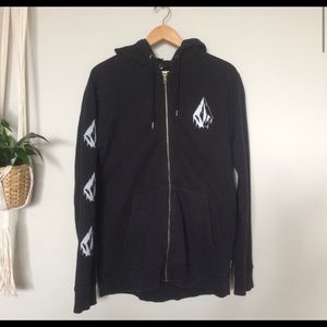 Volcom Black Deadly Stone Zip-up Hoodie M